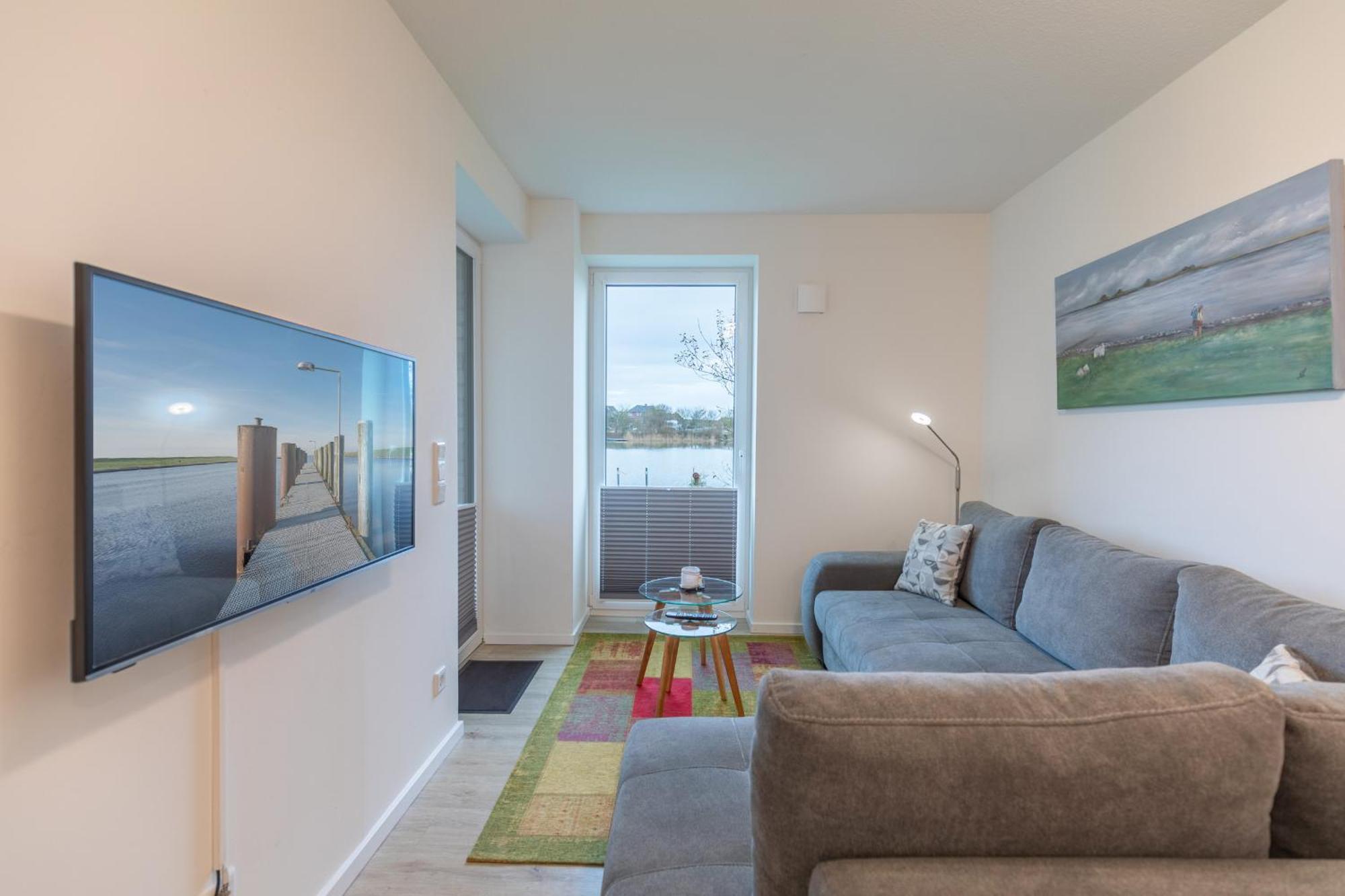 Ferienwohnung "Halligstork" Direkt Am Nordseedeich Mit Blick Auf Den See Nordstrand Bagian luar foto